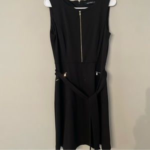 Ellen Tracy Black Fit and Flair Sleeveless Dress Size 6 Small/Medium